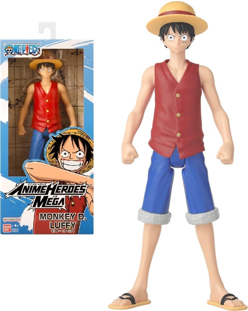 Bandai - Anime Heroes - One Piece - Mega Monkey D. Luffy, 17cm Action Figure, Highly Details Articulated Figurine, Collectible, 4 Years+